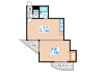 スタジオ１０８琴似の物件間取画像